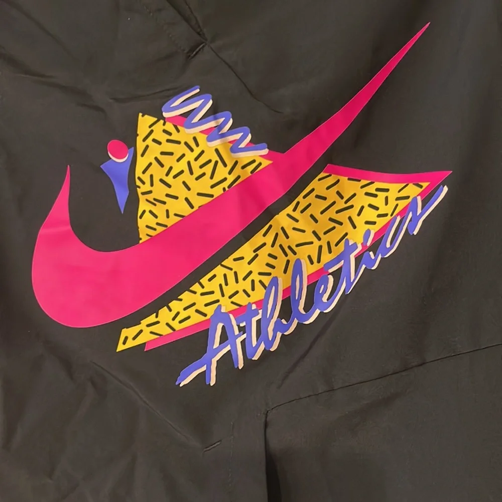 Nike Mens standard dry fit black short. Shiny fabric thin. - Picture 3 of 3